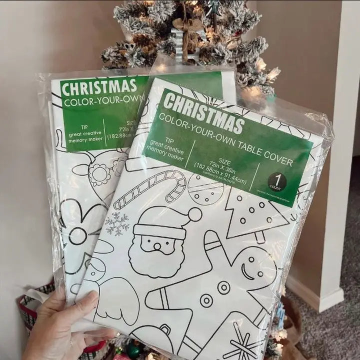 Christmas Colouring Tablecloth | Christmas Family Activity