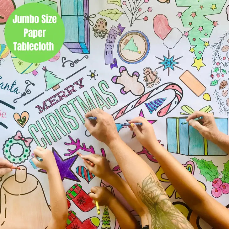 Christmas Colouring Tablecloth | Christmas Family Activity